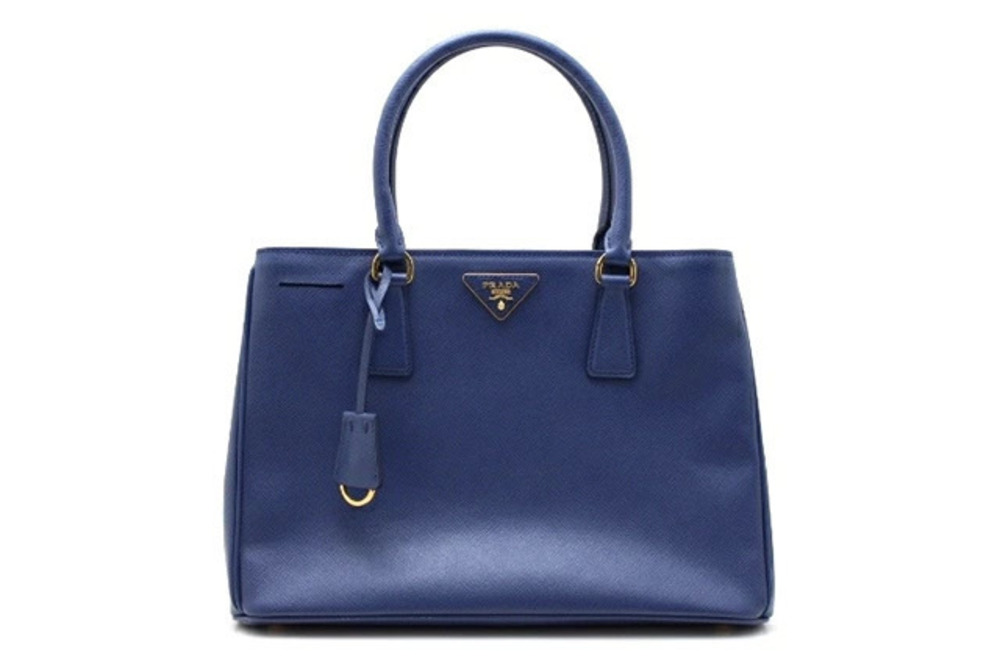 Prada Saffiano 2way Shoulder Bag Blue